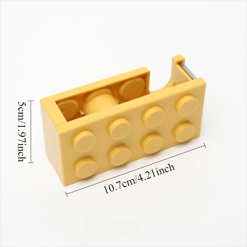 1PC Building Block Tape Cutter Tape Storage Box Adhesive Paper Cutting Machine Office Supplies
