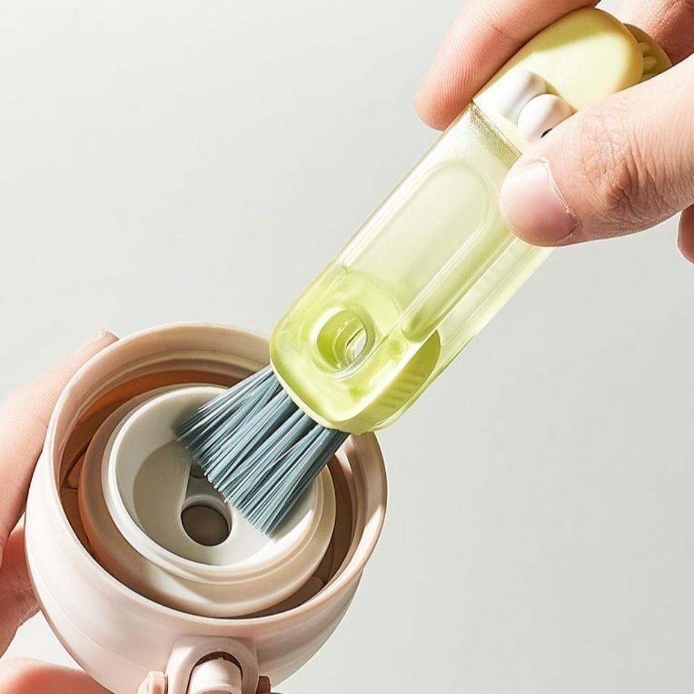 Portable Bottle Gap Cleaner Multifunctional Bottle Brush Cup Lid Cleaner Brush  Home Kitchen