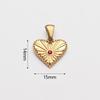 Elegant Red Diamond Heart Necklace Pendant with Clavicle Chain – Luxurious Jewelry Accessory