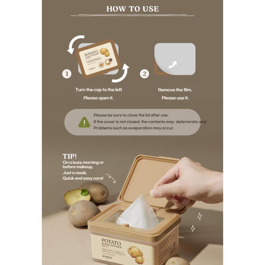 Skinfood Potato Madecassoside Daily Mask 30 Sheets 270g