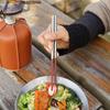 Foldable Chopsticks Ultralight Retractable Chopsticks Portable Collapsible Travel Chopsticks with Storage Bag for Camping Picnic