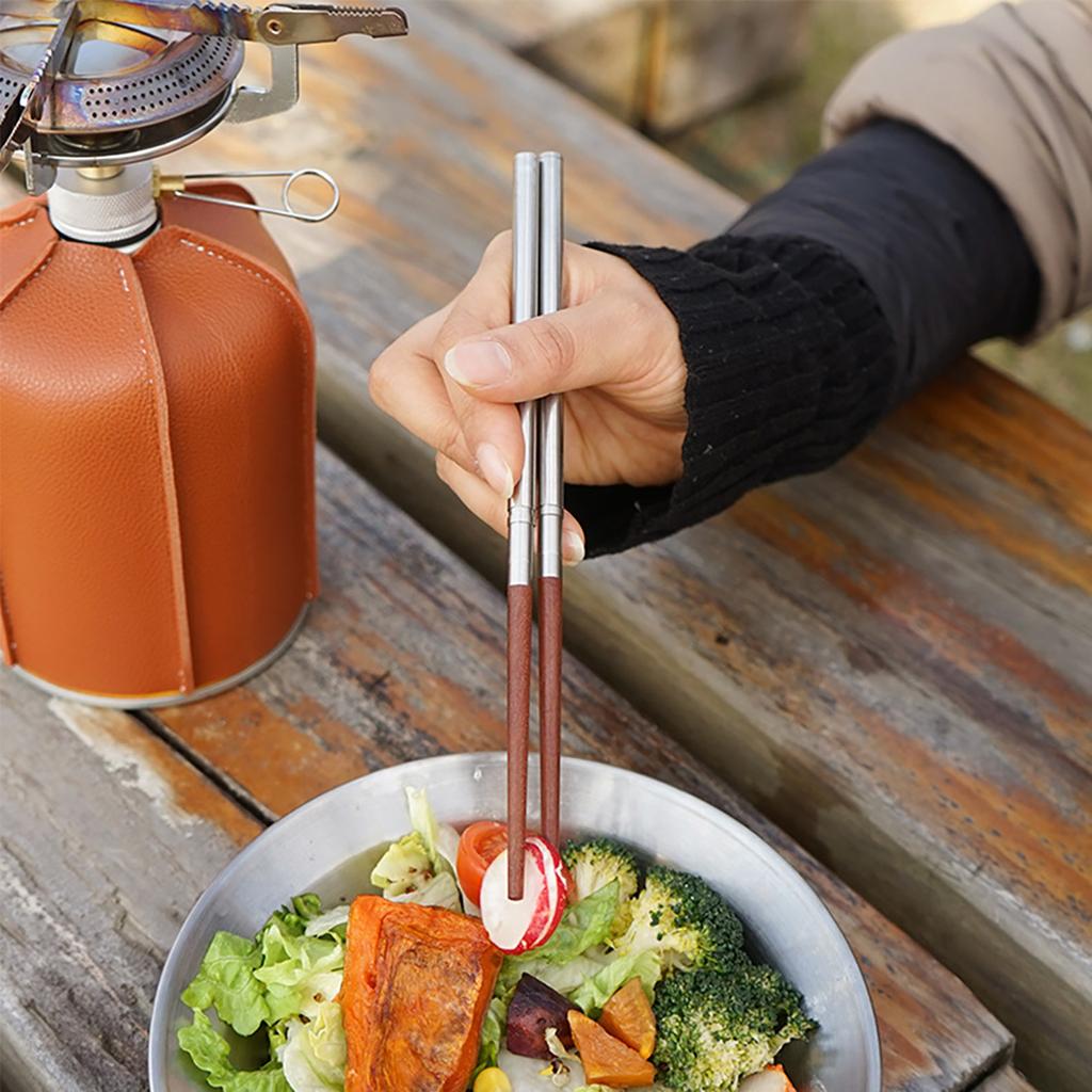 Foldable Chopsticks Ultralight Retractable Chopsticks Portable Collapsible Travel Chopsticks with Storage Bag for Camping Picnic