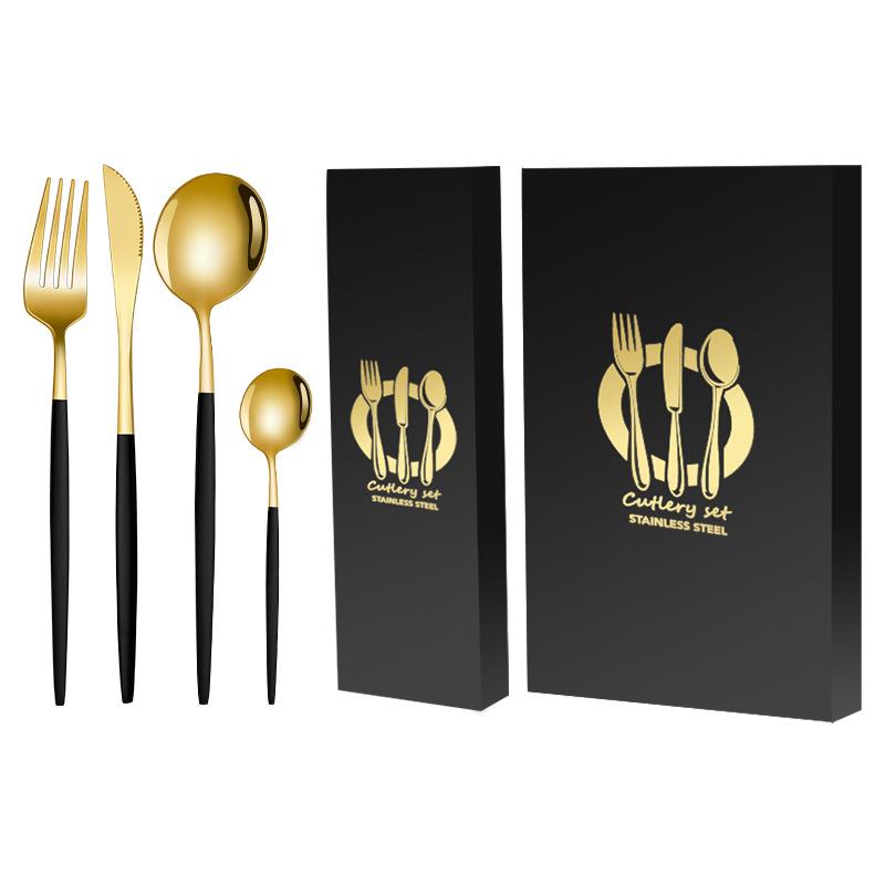 Portugalskie sztućce ze stali nierdzewnej: Zestaw noża i widelca z pudełkiem prezentowym