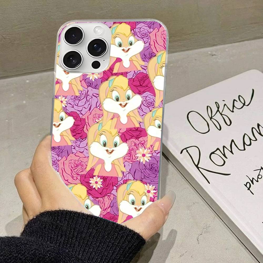 Cartoon Lola Rabbit BBunnys Phone Case For iPhone 17 16 15 14 13 12 11 Plus Pro Max Satin Colorful Glossy Cover