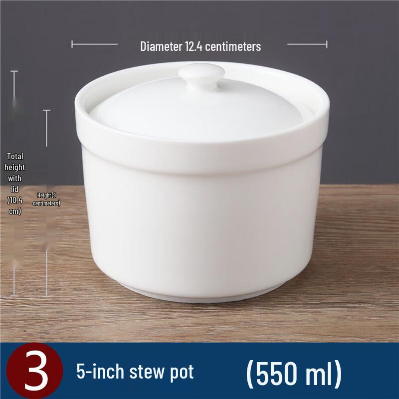 Zhaoran Ceramic Double-Boiler Stew Pot with Lid