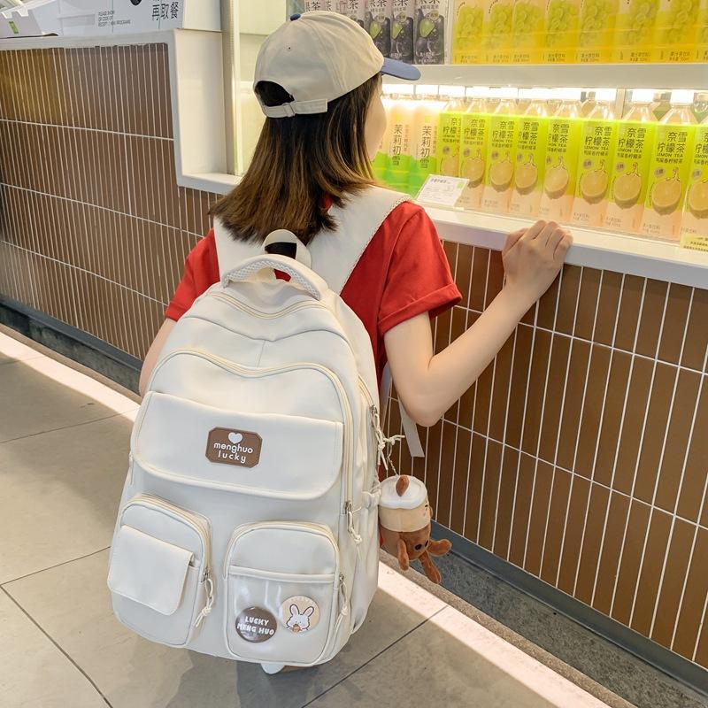 

Color matching student schoolbag female Korean version casual style simple large capacity junior high school student backpack
