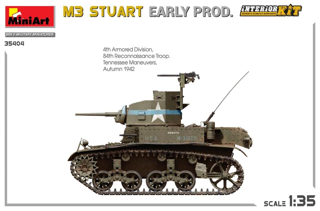 MiniArt Scale American M3 Stuart Early Model Interior Kit Plastic Model Kit MA35404 1/35