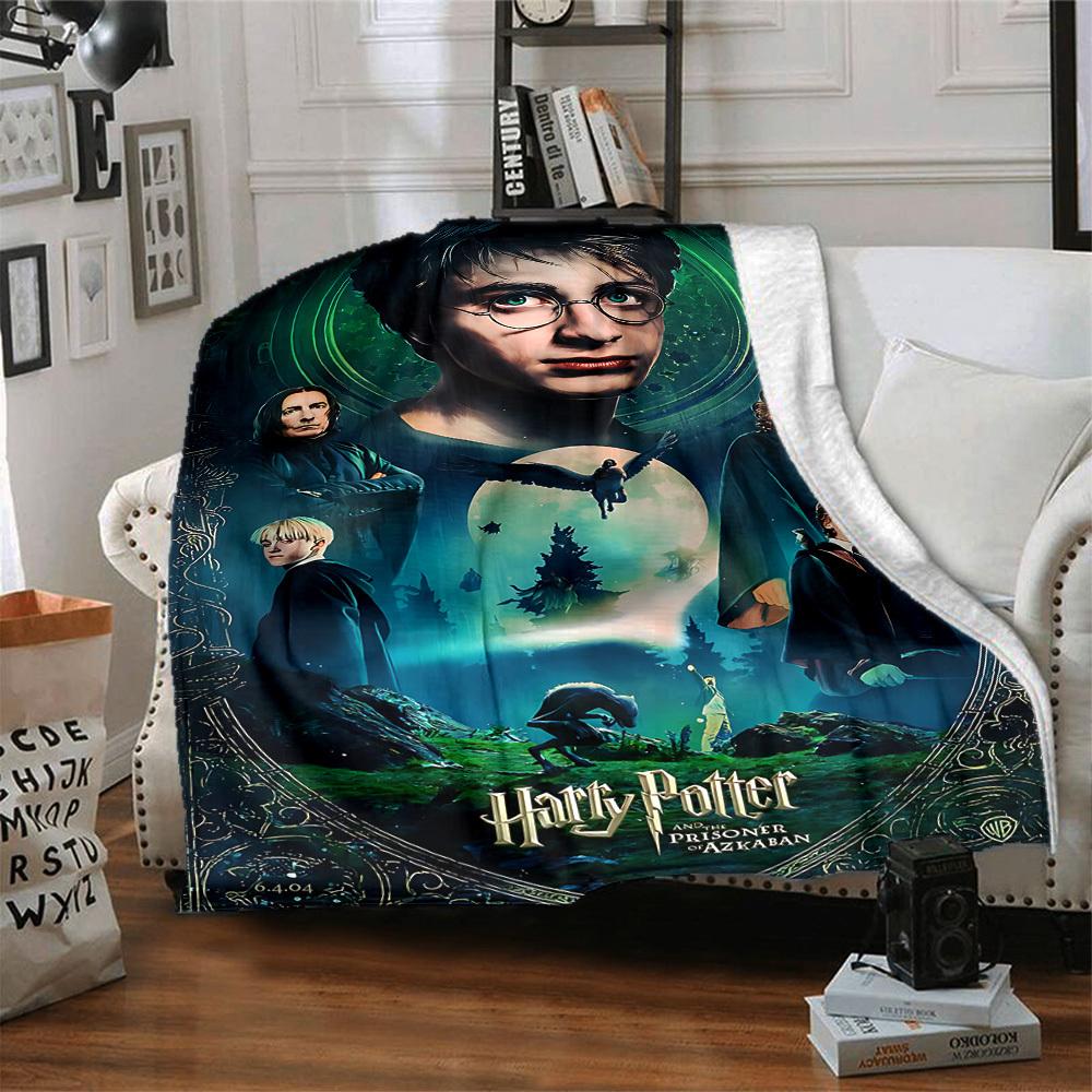 1 peça Cobertor de Flanela Harry Potter Leve Macio Quente Cobertor para Todas as Estações para Sofá, Cama, Viagem, L1028029