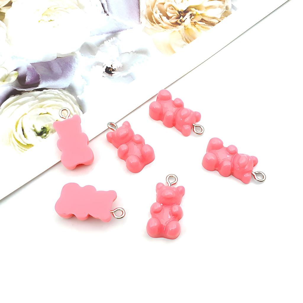 Bear Candy Resin Lollipop Pendant: Mix 32 DIY Jewelry & Toy Accessories Lucky Bag for Kids