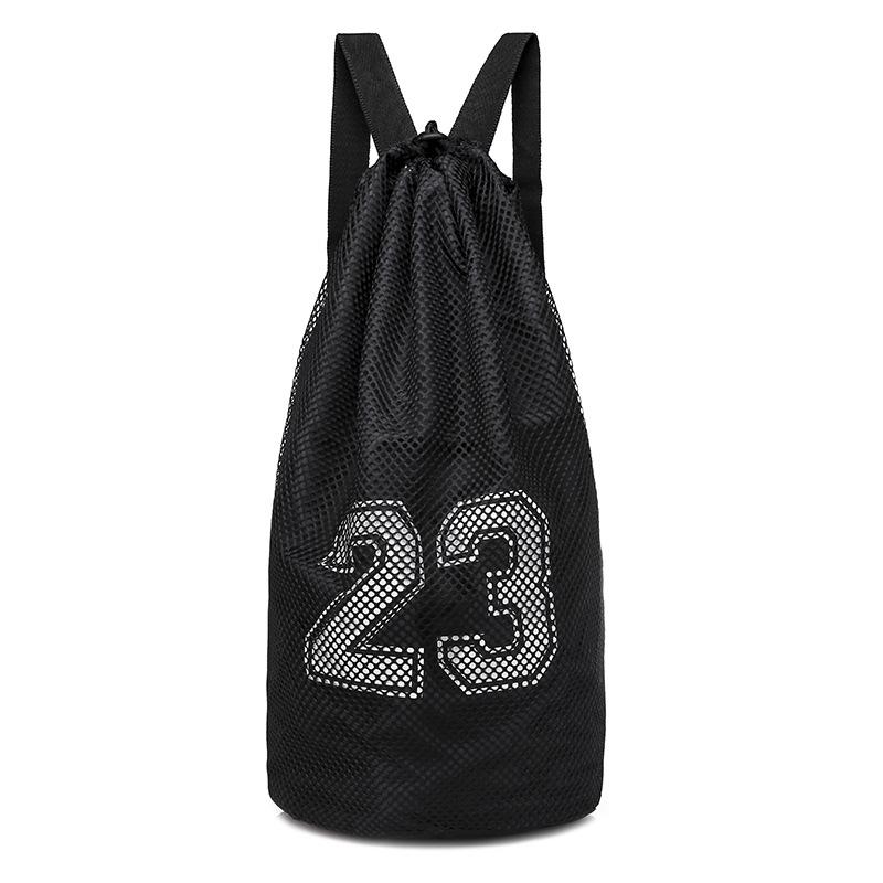 Large Capacity Oxford Cloth Mesh Basketball Bag Football Bag Table Tennis Bag Badminton Volleyball Bag Foldable Storage Bag 26*55cm