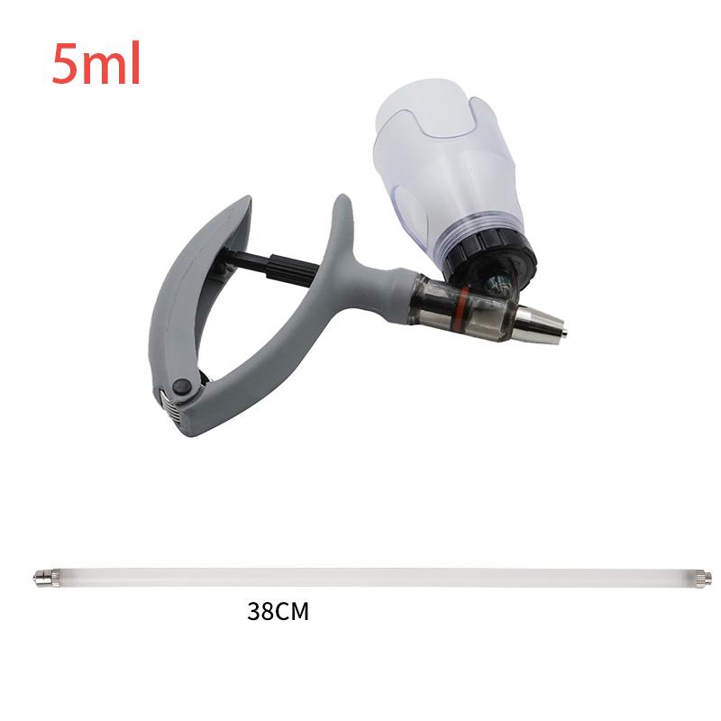 1-10Ml Veterinary Continuous Injector with Extension Tube 28Cm/38Cm Vaccine Injection Poultry Adjustable Automatic Injector