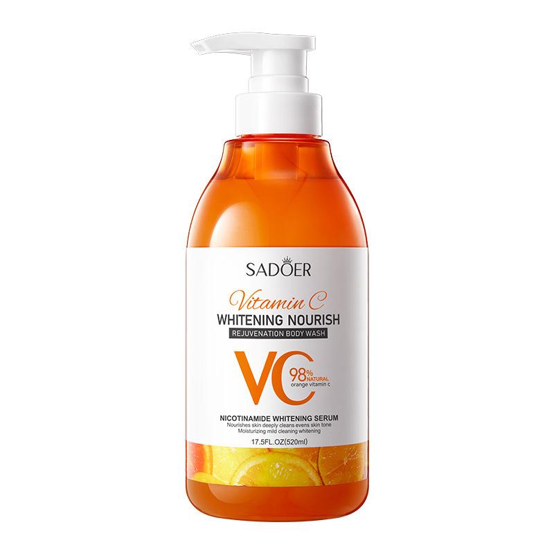 Vitamin C Body Wash 520g SADOER Whitening Moisturizing Cleansing Body Wash