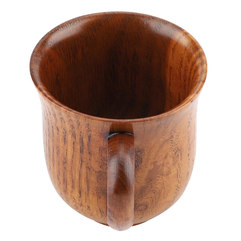 Portable Natural Wood Cup with Handle Wooden Teacup Coffee Beer Juice Drinking Mug (#2)