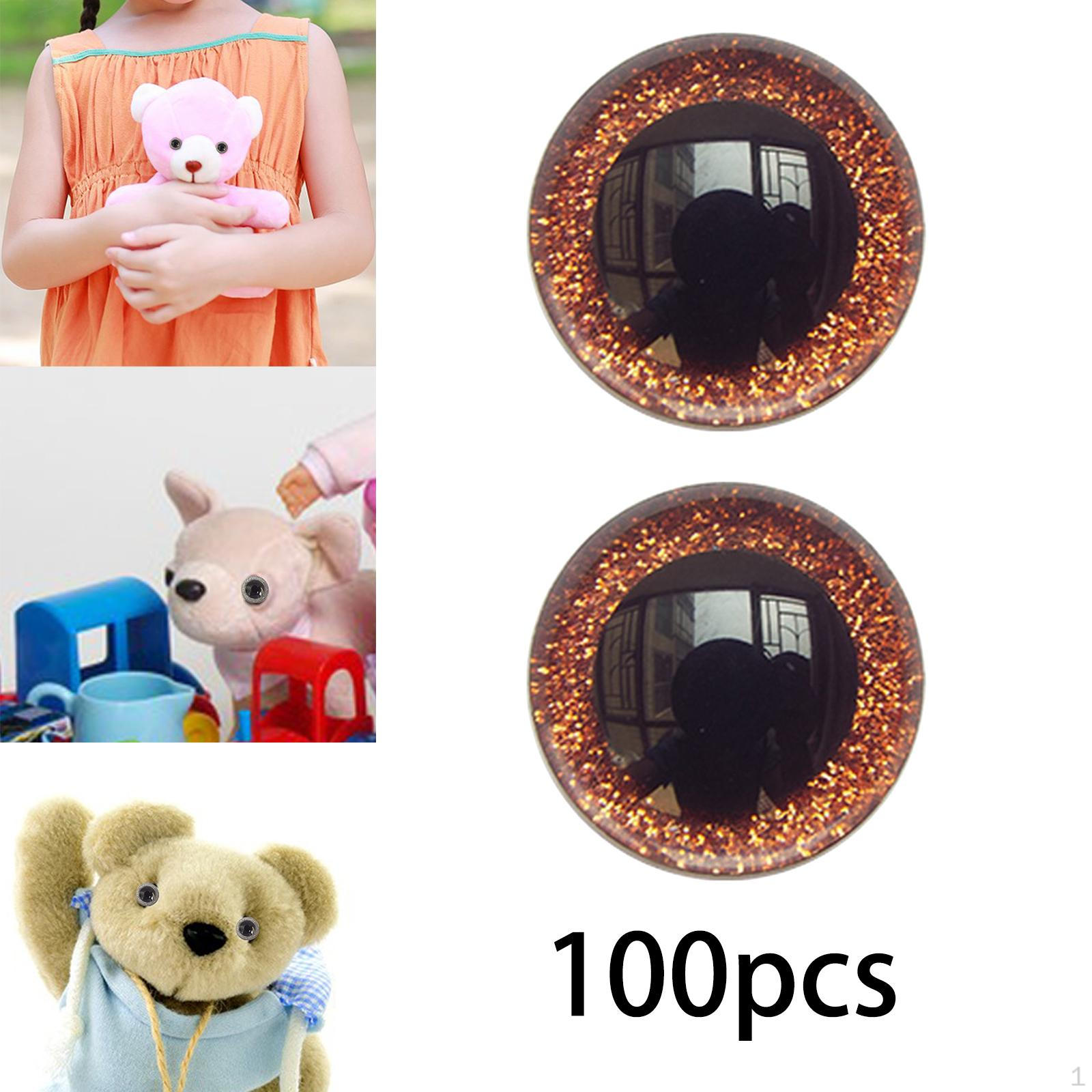 

100 штук 16 D блестящая игрушка для вязания крючком куклы-медведя аксессуары для изготовления кукол Orange