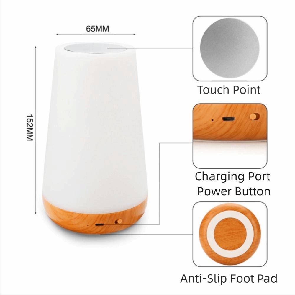 13 RGB Colors Night Light 5 Brightness Levels RGB Color Lamp Dimmable Touch Lamp Baby Nursery