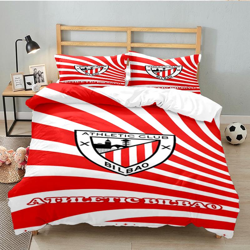 3-teiliges Fußball-Sport-Bettwäsche-Set, Ideal für 1 Bettbezug und 2 Kissenbezüge, Perfekt als Weihnachtsgeschenk, Ideal für Schlafzimmer, Wohnheim
