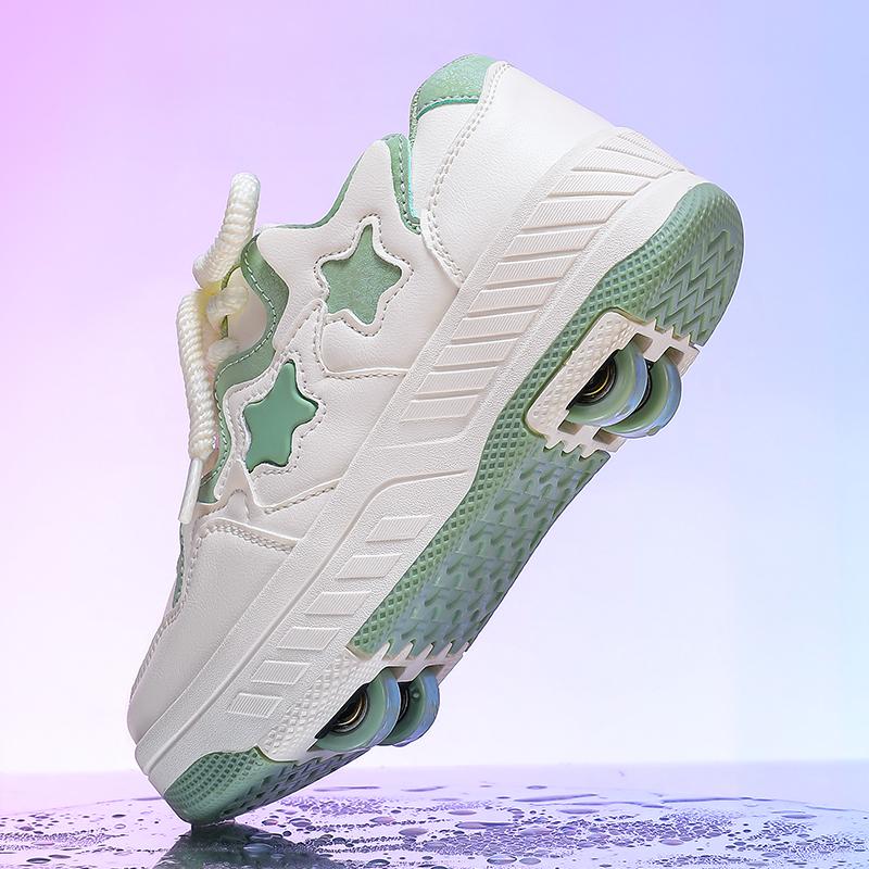 29-40 Botas Deportivas de Cuatro Ruedas para Niños Patinaje sobre Ruedas Se Pueden Ocultar Como Zapatos Deportivos Planos Zapatos de Patinaje Zapatos Deportivos, Zapatos de Patinaje sobre Hielo para Mujer