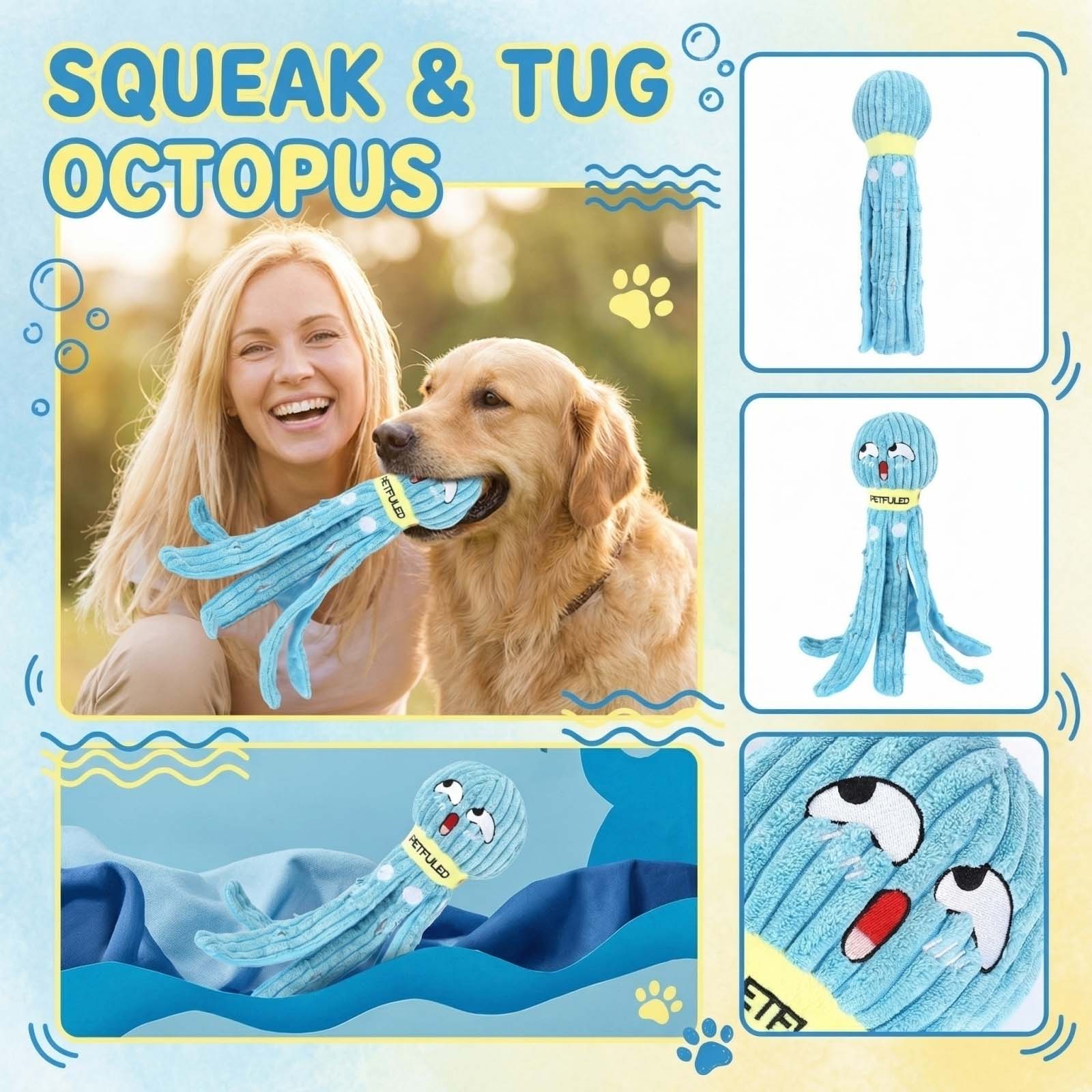 

Large Squeaky Dog Toys,Dog Toys For Aggressive Chewers, Dog Toys To Keep Them Busy,Plush Interactive Dog Toy For Small,Medium,Large Dogs one size