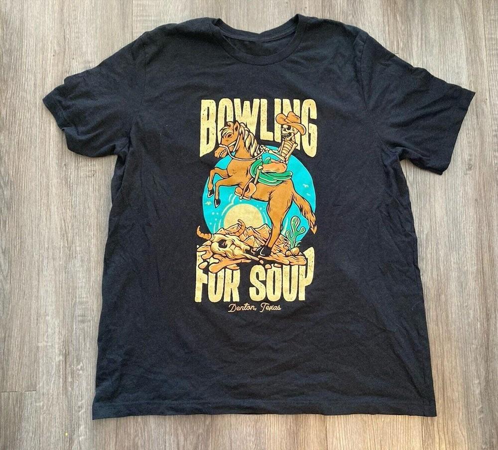 Bowling For Soup Skull Cowboy Horse Texas Band T-shirt For men Women S-4XL BT732 Unisex T-Shirt L