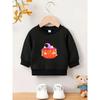 European sizes A Cute Halloween Print Round-Neck Sweatshirt for Baby Girls Aged 0-3 Years, Durable And Wrinkle-Resistant.