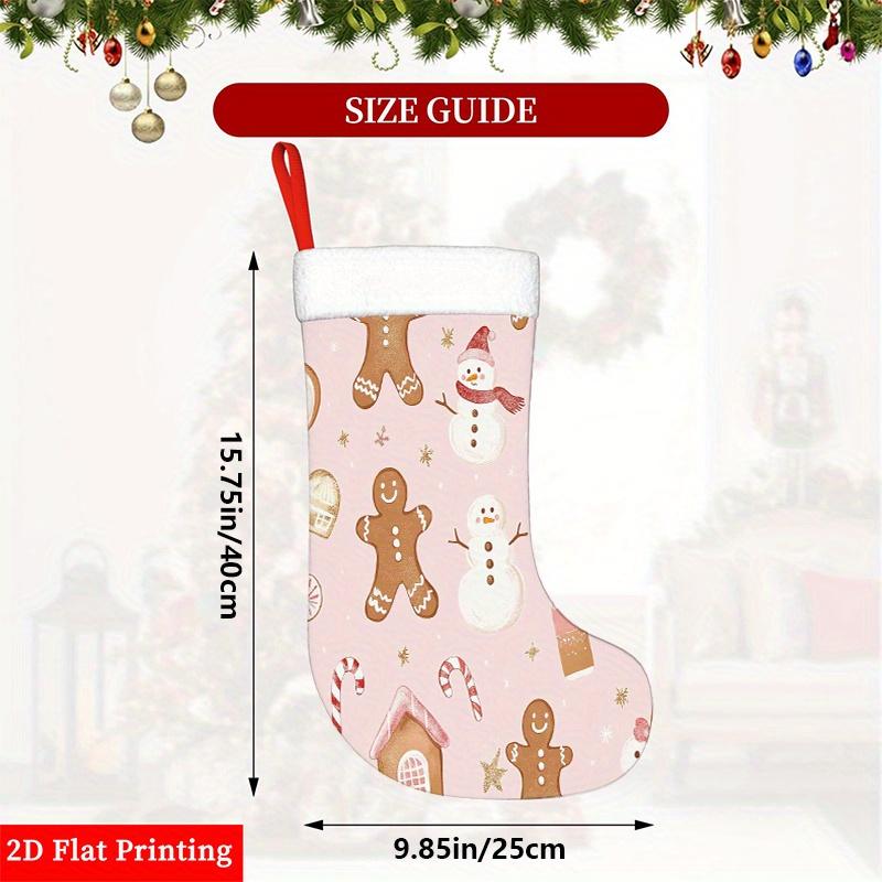 Christmas decoration fireplace hanging stocking2D Flat Printing Christmas Decorative Socks Christmasthemed Gin