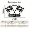 Custom Metal Sign Racing Flag Wall Art Personalized Address Plaque Home Office Decor
