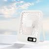 USB Desk Fan 5 Speed Modes Stable Kickstand Ultra Quiet USB Charge Small Desk Fan for Family Office School White