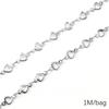 Chaîne Cœur en Acier Inoxydable de 0,5/1 Mètre Chaîne Cubaine Chaîne Punk de Base pour la Fabrication de Colliers Bracelets Bijoux Accessoires