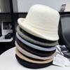 Ins Korea New Wool Bucket Hat Women's Autumn and Winter Warm Beret, Retro French Basin Hat Upturned Top Hat