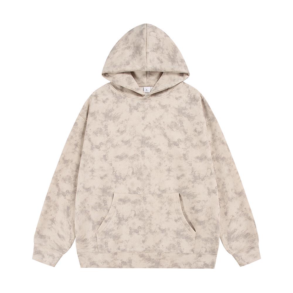 

Autumn 2025 Men s Heavyweight Tie-dye Fleece Hoodie M