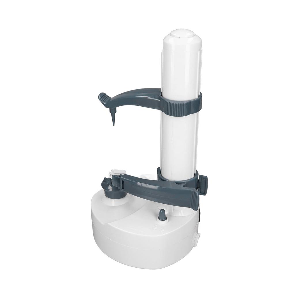 Electric Standing Peeler Multifunction Automatic Rotating Cutter Paring Tool for Kitchen Potato Vegetable FruitWhite/Black