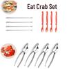 Zinc Alloy Crab Claw Tool Set - 12-Piece Crab Clip & Eating Set