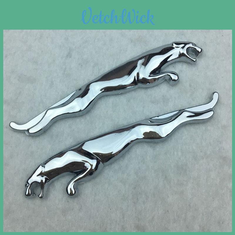 2 vnt. 3D metalinis Jaguar automobilio emblemos lipduko rinkinys Xjs, Xj6, Xk8, Xf ir E tipo modeliams