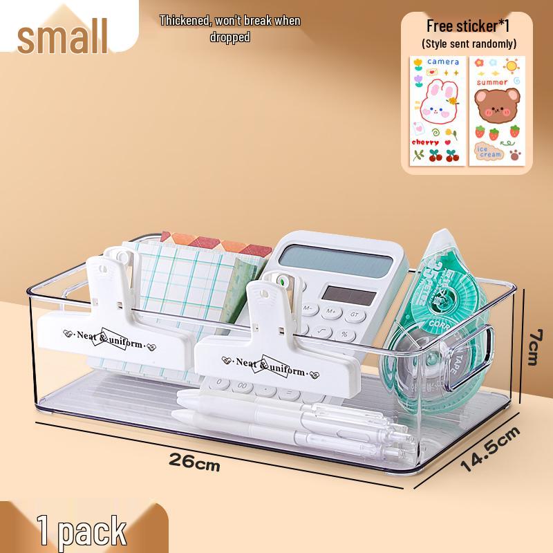Large Capacity Transparent Acrylic Bookshelf Bookend with Creative Desktop Storage for Dorms & More