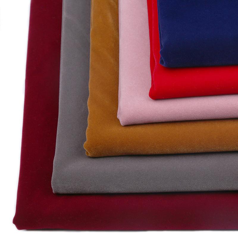 Solid Color Plain Velvet Flocked Fabric Stretchable Stretch Cloth Automotive Interior Modification Door Panel Sofa Furniture
