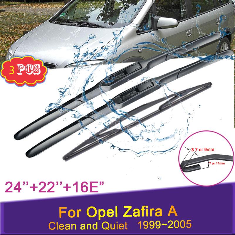 

3X автомобильные щетки стеклоочистителя для Opel Zafira A Vauxhall Chevrolet 1999 ~ 2005 2000 2001 передние и задние дворники авто