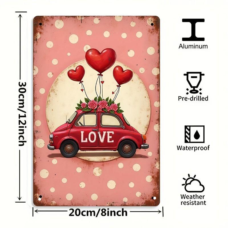 Metallschild im Valentinstags-Thema für Bar, Café, Restaurant