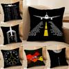 Pinyinletterflightgiftaireraftpilot Pillow Case Pillowcase, Double-Sided Printed, Sofa Cushion, Bedroom Headboard