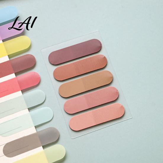 Clear Annotation Tabs 2 Pack Translucent Index Tabs Sturdy PET Rounded Corners Stickers Gradient Multi Color Memo Flags Self Adhesive for