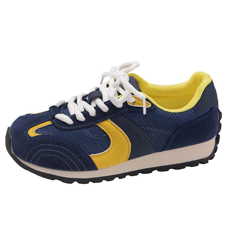 Retro contrasting color splicing platform German training shoes women's 2025 new mesh breathable foot small casual sports Forrest Gump shoes