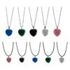 Heart Pendant Necklaces Heart Choker Necklaces Neck Jewelry Couple Choker Opal Material Party Jewelry for Girl Woman