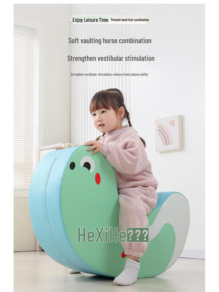 Sensory Integration Watermelon Rocking Horse - Soft Early Education Rocker for Kindergarten and Indoor Play