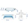 Folding Bathtub For Children, Infants With Thermometer And Insert Rk-287 White And Blue