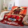 1pc Scarface-Inspired Flannel Blanket - Soft Cozy All-Season Throw for Bedroom, Sofa, Camping, Travel - Perfect Gift for Movie FansB55