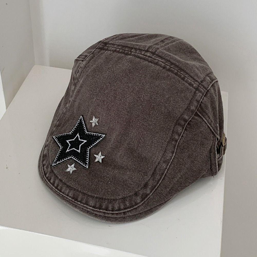 Chic Vintage Harajuku Hats Adjustable Painter Berets Caps Retro Sweet Cool Y2k Hats Women