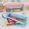 Transparent Pen Bag Simple Design Large Capacity Pencil Pouch Pencil Case Transparent Student Pencil Bag For Office Student