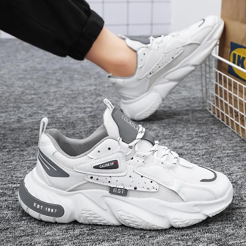 2024 Autumn Men New Breathable Shoes Outdoor Mesh Anti Slip Shoe Fashiona Comfort Sneakers Casual Versatile Thick Soled Footwear