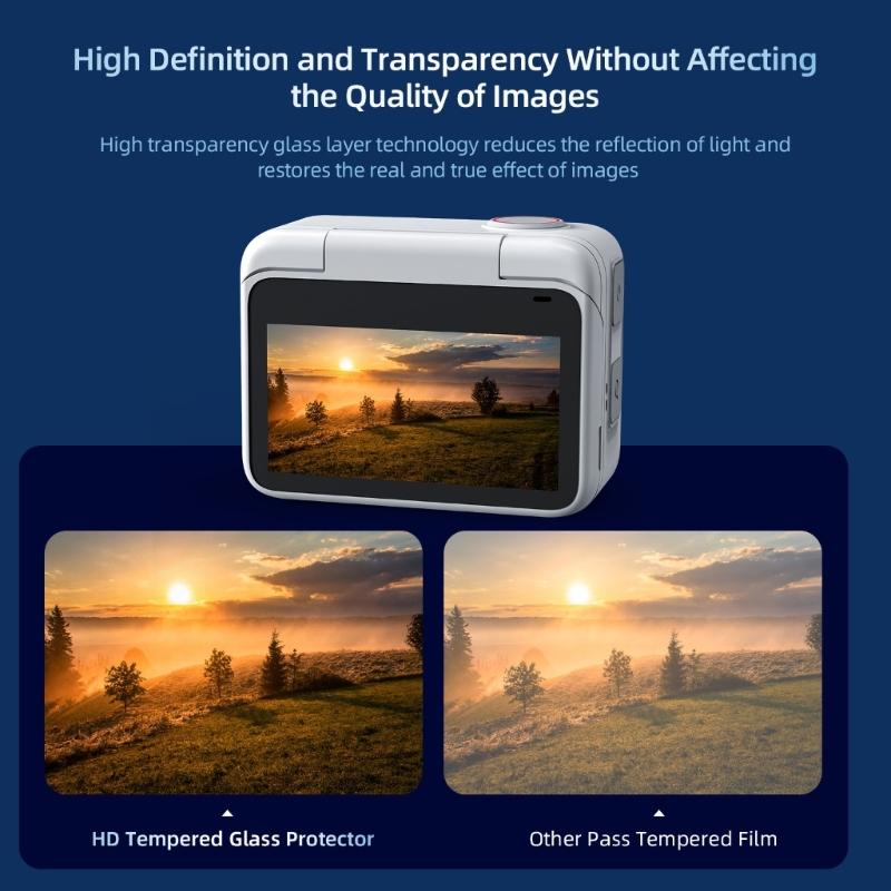 Shatterproof High Transparency Screen Protector Guard Scratch Resistant Suitable For Action Camera Anti Abrasion Design