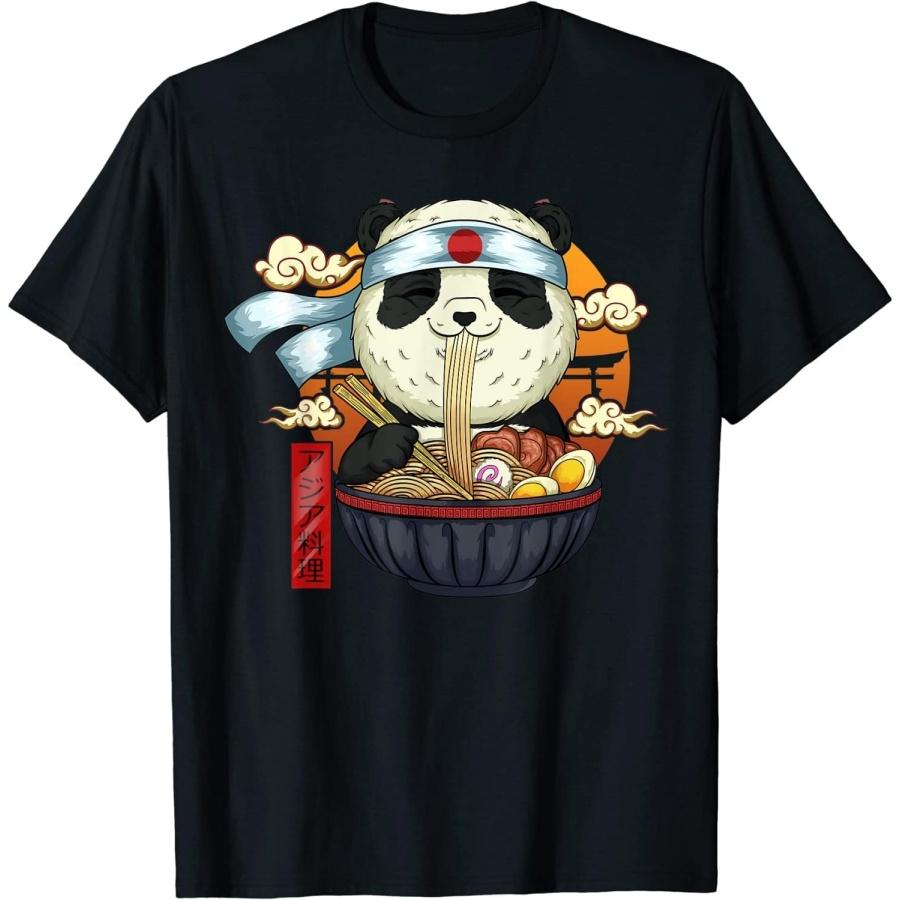 

YBAB Ramen Panda Japanese Kawaii Ramen Anime Shirt for Girls Boys T-Shirt XXXXXL різнокольоровий
