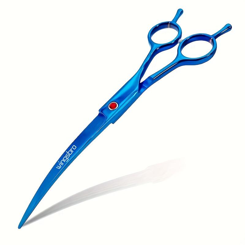 Pet Grooming Scissors, Curved Scissors for Dogs, Professional Dog Hair Scissors for Both Left and Right-Handed Use.